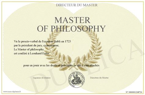 Master of Philosophy .